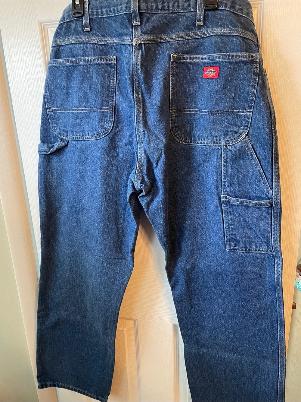 Dickies Navy Blue Carpenter Jeans with Red Patch